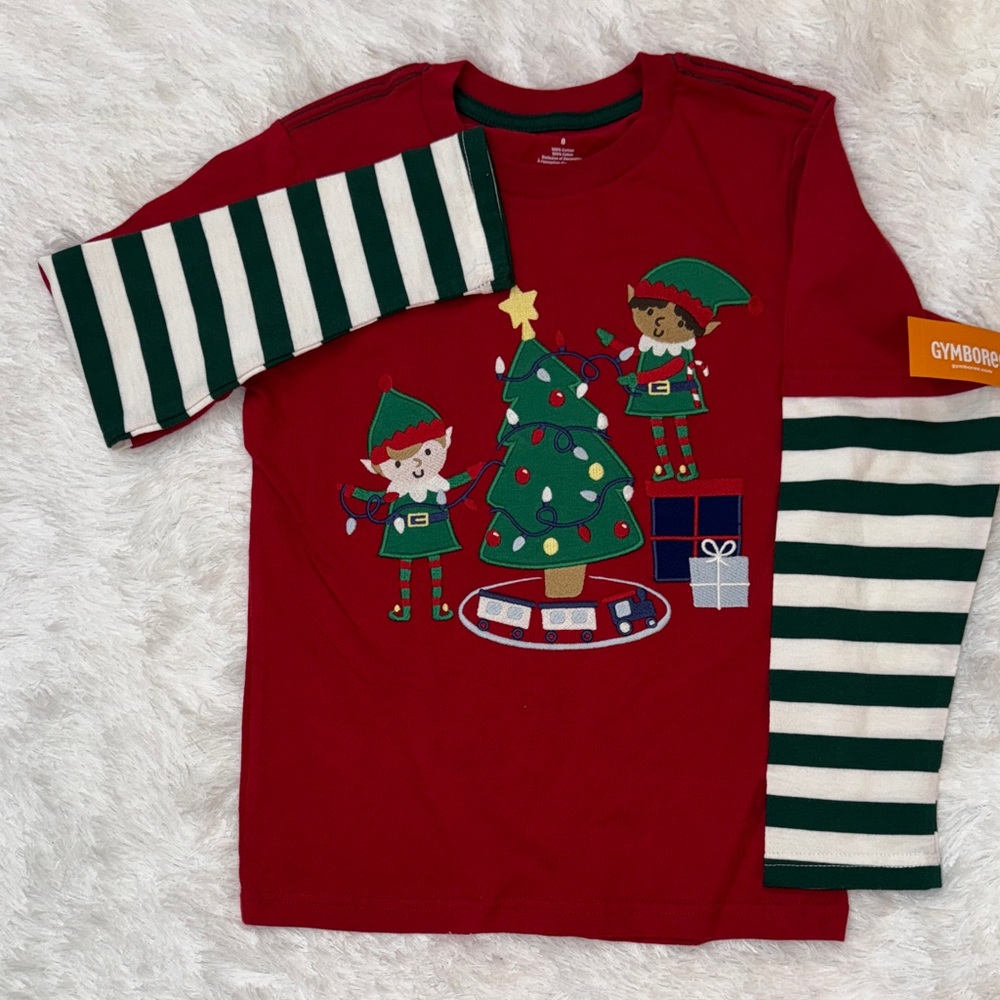 Gymboree boys long sleeve Christmas t-shirt, size 8